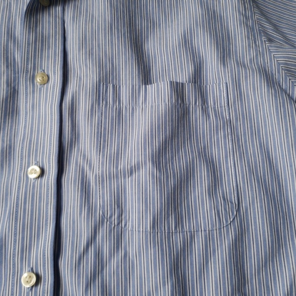 Men's Blue Striped Chaps Button Up - Picture 2 of 6